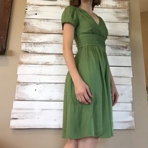 Banana Republic Green silk dress